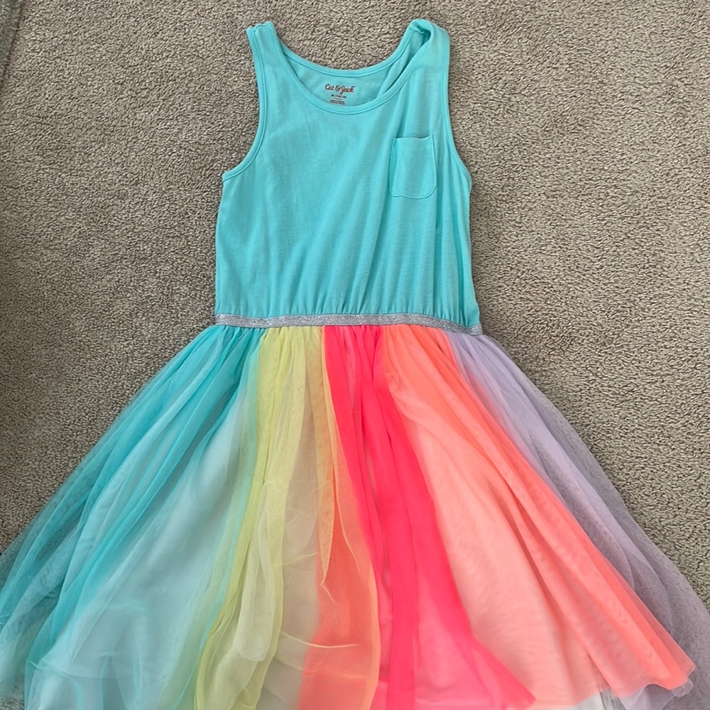 Cat & Jack Girls Tshirt tule dress size XL 14/16